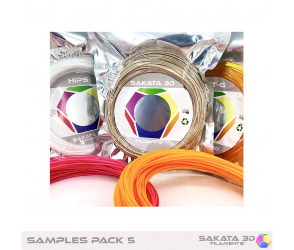 Bobine Pack d'échantillons de filament Sakata 3D PACK DE 5 MUESTRAS Bobine Pack d'échantillons de filament Sakata 3D PACK DE 5 MUESTRAS