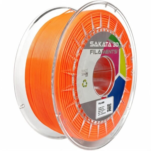 Bobine Filament PLA 850 Sakata 3D FLUOR ORANGE FRESH Bobine Filament PLA 850 Sakata 3D FLUOR ORANGE FRESH