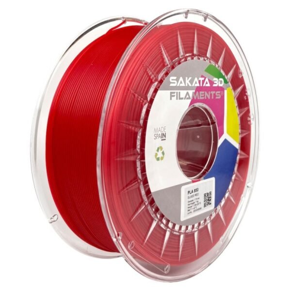 Bobine Filament PLA 850 Glass Sakata 3D ROJO Bobine Filament PLA 850 Glass Sakata 3D ROJO