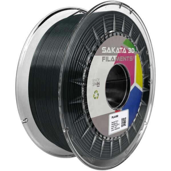 Bobine Filament PLA 850 Sakata 3D GRIS ANTRACITA Bobine Filament PLA 850 Sakata 3D GRIS ANTRACITA