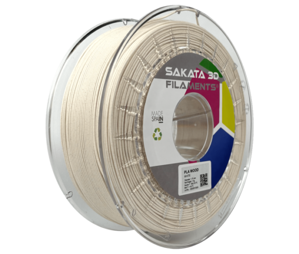 Bobine Filament PLA Bois (Madera) Sakata 3D BLANCO Bobine Filament PLA Bois (Madera) Sakata 3D BLANCO